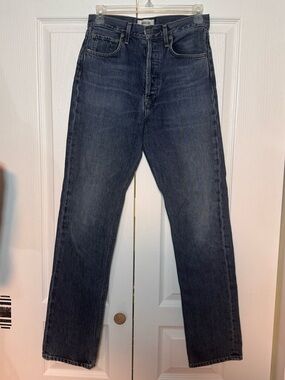 AGOLDE revolve button up straight leg denim jean size 24